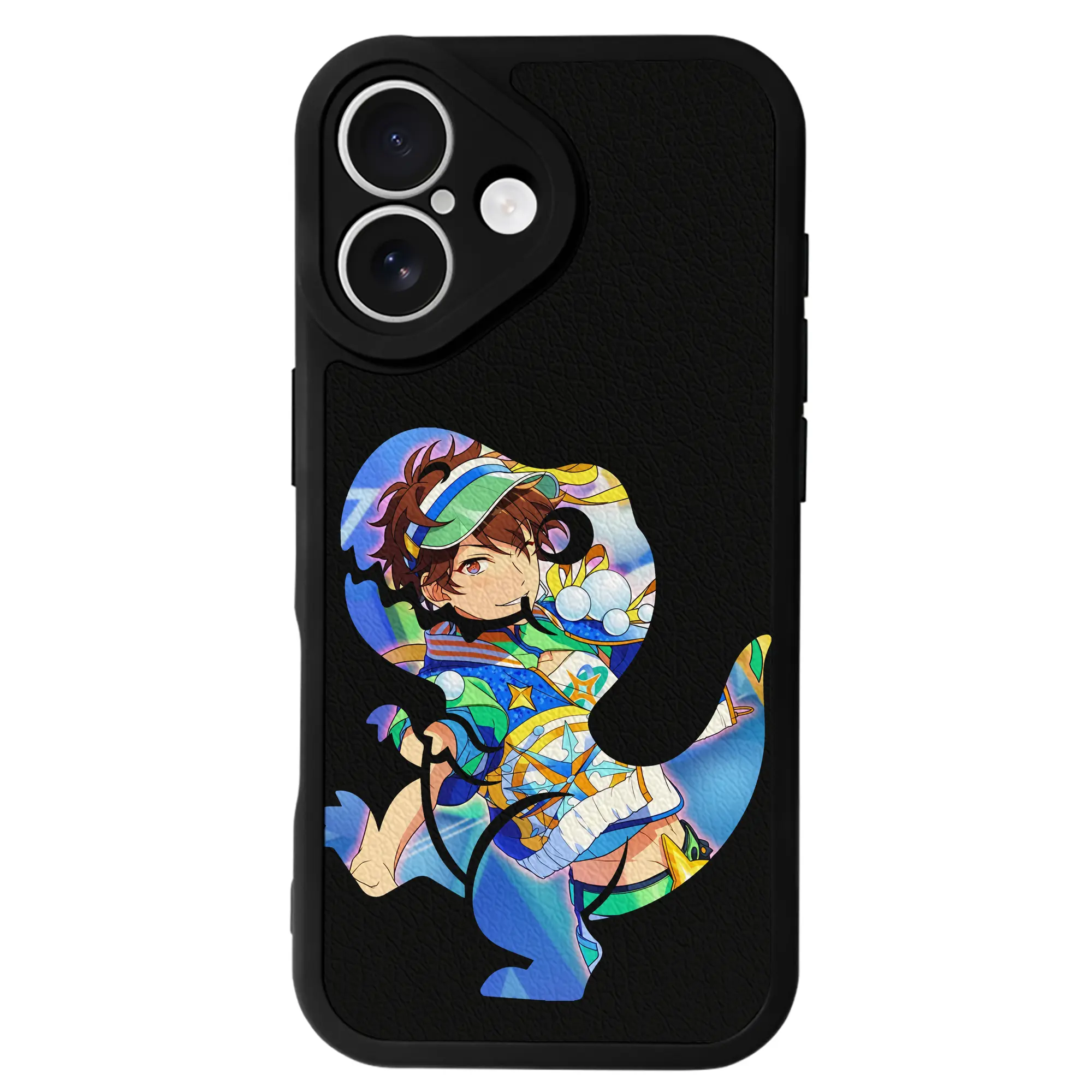 あんさん ぶる グッズ 流星隊 守沢千秋 - IPhone 16シリーズ対応 ・ シリコンスマホケース ・ レザー調 ・ 高精度フィット ・ 耐衝撃 ・ ワイヤレス充電対応 ・ 精密カット